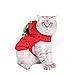 Cloth Hoody Pet Cat for Strawberry Fleece Pattern Hoodie Dog Coat Clothes