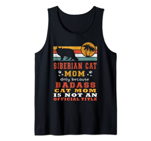 Siberian Cat Mom Retro Vintage Funny Mama Kitty Cat Lover. Il perfetto per l'amante dei gatti siberiani. Per il miglior gatto siberiano di sempre. Il nostro simpatico gatto siberiano è perfetto per ogni proprietario di gatto.