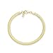 Miabella Italian Solid 925 Sterling Silver, 18K Yellow Gold Plated 4mm Domed Herringbone Snake Chain Link Bracelet for Women Men, Made in Italy (yellow-gold-plated-silver, Length 6.5 Inches+0.5ext.)