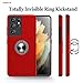 JAME for Samsung Galaxy S21 Ultra Case, Slim Soft Bumper Protective Cover for Samsung S21 Ultra Case, with Invisible Ring Holder Kickstand Cover for Galaxy S21 Ultra, Red