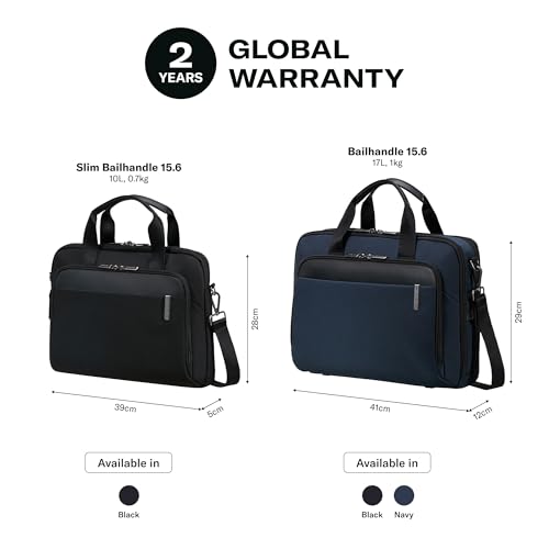 Image of Samsonite Evosight Slim Polyester Bailhandle with 15.6 inch Laptop Compatibility for Unixes in Black