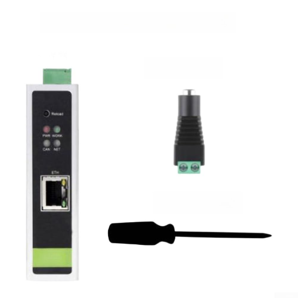 CAN für fd zu Ethernet Konverter 5Mbps Industriell Industrieller CAN Bus Adapter DIN-Schiene Robust CAN für fd für gateway für Automatisierung -40 bis 85°C Serielles Gerät 5Mbps Baudrate