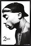 Trends International Tupac - Profile Wall Poster, 14.725' x 22.375', Black Framed Version
