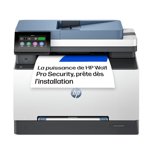 HP Color LaserJet Pro 3302fdw, 499Q8F, Imprimante Multifunction A4, Recto/Verso Automatique Couleur, 25 ppm, USB, Wi-FI, Fax, Copie, ADF, Smart, Bleue
