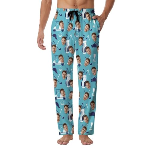 Custom Pajama Pants for Men with Face Photo Personalized Pajamas Custom Funny Pajama Bottoms Pj Pants Sleepwear Gifts