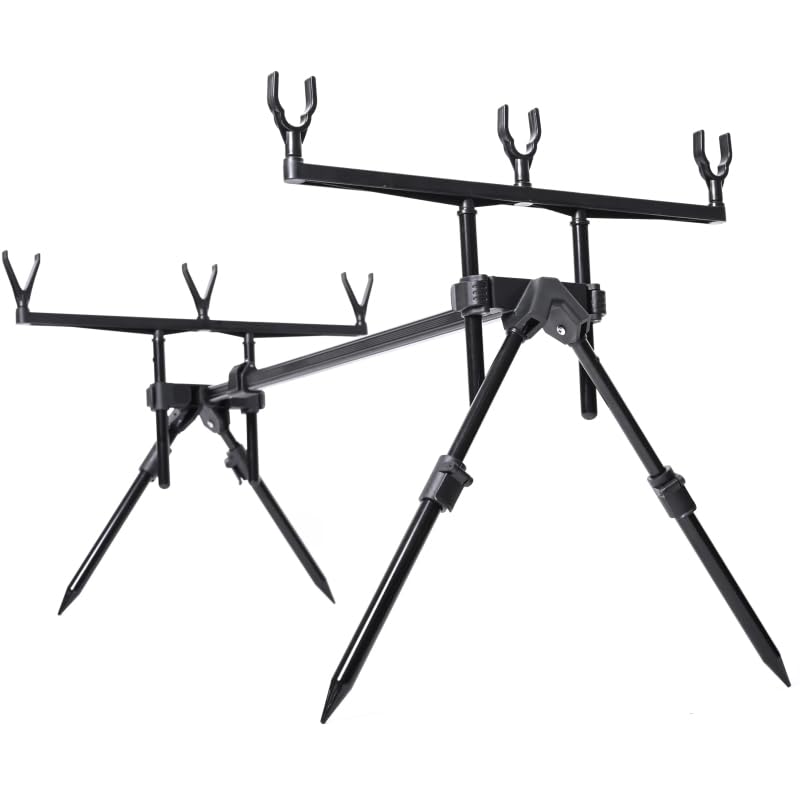 NECO Stojak Wędkarski RodPod na 3 Wędki – Solidny i Regulowany Tripod Karpiowy, Profesjonalne Stanowisko Wędkarskie z Pokrowcem, Lekki i Praktyczny Sprzęt dla Wędkarzy