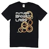 NaniWear Anime Steins;Gate Geek T-Shirt Future Gadget Lab Medium Black