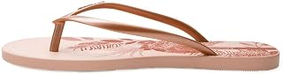 Chinelo Easy Print, Ipanema, Feminino, Bege/Rosa Metalizado, 39/40