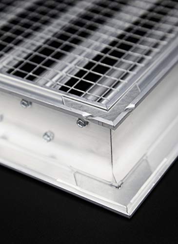 Ventilação externa de alumínio de 30 cm L x 66 cm A para paredes e espaço de rastreamento - à prova