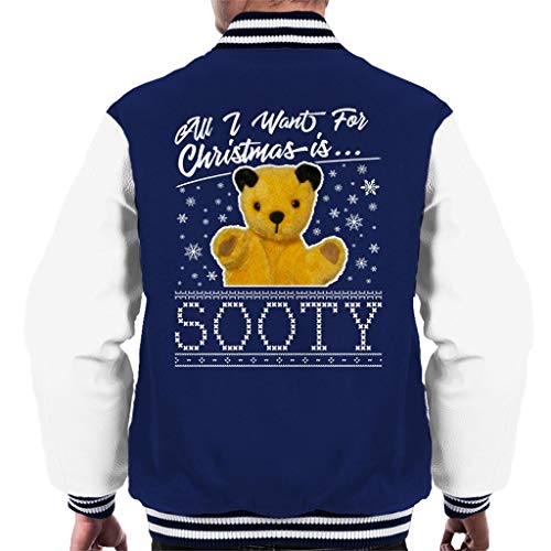 Sooty Men's Varsity Jacket avec manches contrastées et boutons-pression