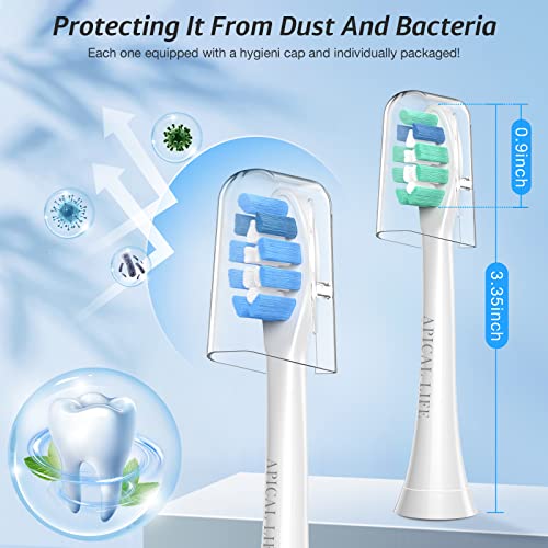 Replacement Toothbrush Heads Compatible With Philips Sonicare, Soft Electric Brush Head For 2 Series Protectiveclean Dailyclean Plaque Control Gum 4100 5100 C2 G2 W #TOP6