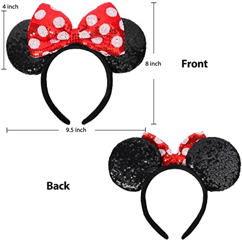 image for UNSPAZ Mouse Ears Headbands, Sequin Mouse Ears for Women Girls Boys, S