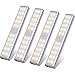 Produktbild LED Bewegungsmelder Schrankbeleuchtung 20 LEDs, Kleiderschrank Lampen Unterbauleiste Beleuchtung Küchenlampen, USB Schranklicht 3 Modi mit 3 Helligkeitsstufen, Schrankleuchte für Innenzimmer Küche
