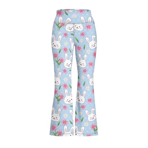 Workout Bootleg Athletic Pants No See-Through Bell Bottoms Elastic Dance Yoga Flared Leggings for Teen Girls 5-144