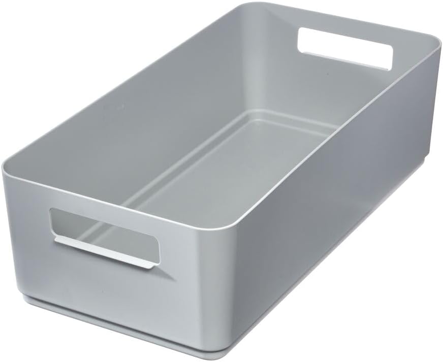 iDesign Kitchen Recycled Plastic Storage Bin, 17″ x 8.5″ x 5″, Gray