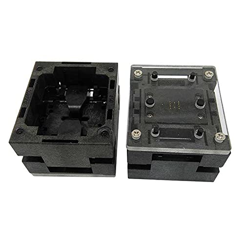 DFN8 QFN8 WSON8 Open Top Burn in Socket Pogo Pin IC Test Socket Pitch 0.8mm Chip Size 4x3 Flash Adapter Programming Socket