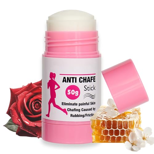Anti Chafing Balm - 50g Anti Chafe Cream For Running & Cycling - Waterproof Anti Friction Stick With Beewax & Rose Oil - Daily & Exercise Essentials For Inner Thigh & Underarms
