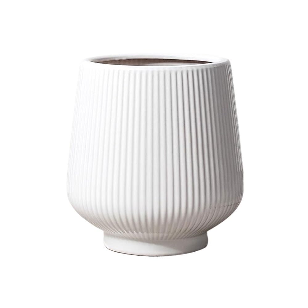 Cenz-888 flowerpot Ceramic with Striped Planter Garden Large Calibre Flower Pot Pots for Plants