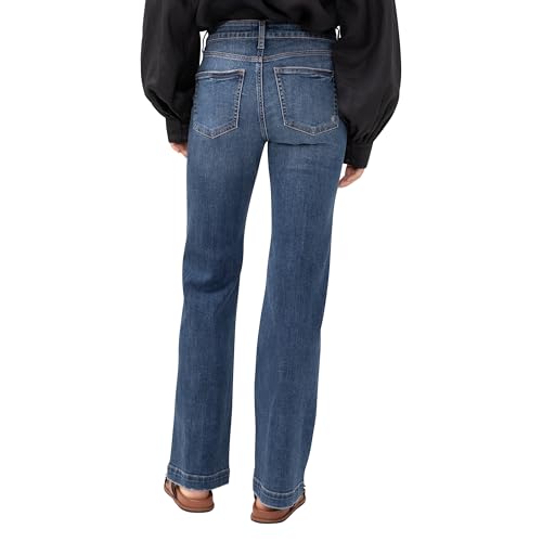 Silver Jeans Co. Women's Avery High Rise Curvy Fit Trouser Leg Jeans3