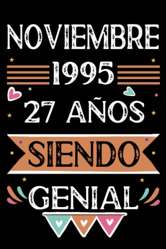 CUADERNO, Noviembre 1995, 27 Años Siendo Genial: Libro de visitas, cuaderno, 110 páginas de felicitaciones, idea de regalo, regalo Para la esposa, novia, mujer, La madre