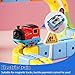 Rechargeable Electric Train Engine Expansion Pack, Magnetic Locomotive for Flexible Track Systems, BPA-Free ABS Toy Train with Headlights, Compatible with Most Magnetic Train Sets (1-Pack)