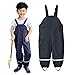 Kinder Regenhose Jumpsuit Wind und wasserdicht Hose,Unisex Atmungsaktiv Buddelhose Matschhose,Sommer Outdoor Ungefüttert Regenbundhose Überziehhose mit Hosenträgern für Mädchen Jungen 92-140