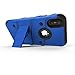Zizo Bolt Series Compatible with iPhone X Case Military Grade Drop Tested with Screen Protector, Kickstand and Holster iPhone Xs Blue Black