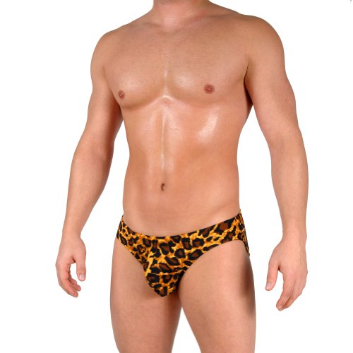 Gary Majdell Sport Mens Tarzan Print Counter Pouch Bikini Swimsuit Size Large