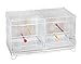 Seny Set of 4 Stackable Breeding Bird Cage for Canary Finch Small Birds (White)