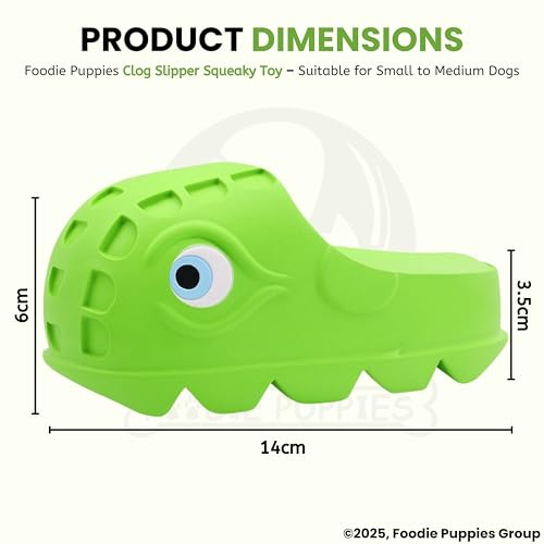 Image of Foodie Puppies Clog Slipper Squeaky Toy for Dogs & Puppies | Soft, Fun, Durable Chew Toy for Small to Medium Dogs | Indoor Interactive Pet Play Toy with Built-in Squeaker for Entertainment
