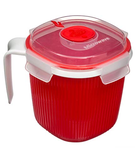 Snips Kanne Krug Mug aus Kunststoff für Mikrowelle, 000700, Rot