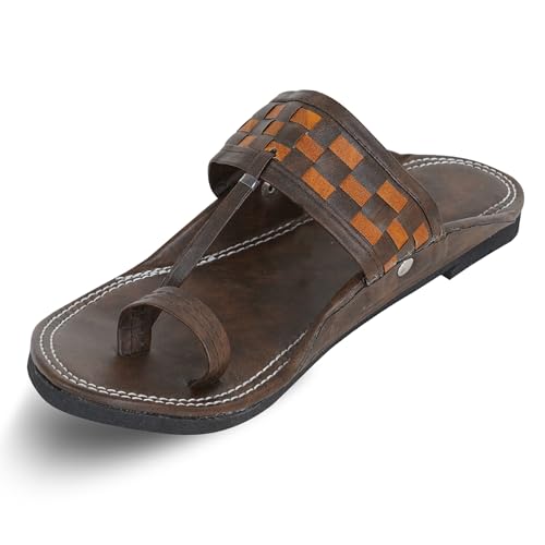 Image of DFR Ethnic Sandals For Boys Men, Comfortable Men's Rajasthani Slipper Chappals