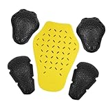 DeeRace 5個 オートバイライディングプロテクティブギア ボディプロテクティブギア ユニバーサル 取り外し可能アーマーパッド 背中 肩 肘パッド 大人用