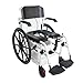 KMINA PRO - Shower Wheelchair, Adjustable Chair with Wheels for Disabled Adult, Self Propelled, Black