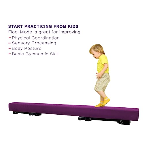 86 York 6ft/8ft Gymnastics Balance Beam, High and Low Floor Beam Gymnastics Equipment for Kids/Adults,Gymnastics Beam for Training (Purple, 8FT) - Thumbnail 4