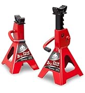 Jack Boss ジャッキスタンド 2t 高さ8段階調整可能 低位250mm/高位380mm リジットラック 2個セット 車馬 馬ジャッキ ウマ スチール製 タイヤ交換 レッド