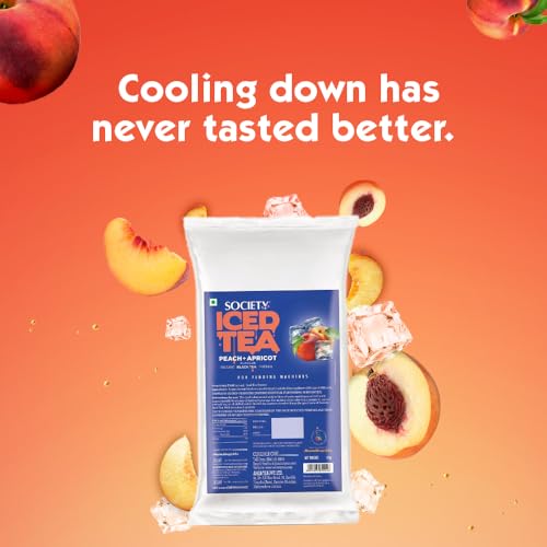 Image of Society Iced Tea | Peach & Apricot | Black Tea| Refreshing & Tasty | 1 Kg Powder| Pack Of 2