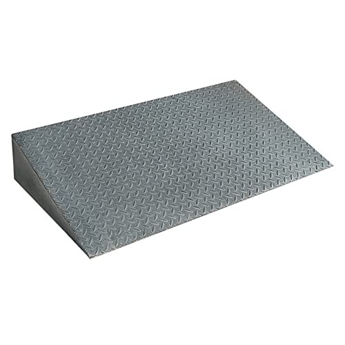 Rampas de carga en acero inoxidable XXIOJUN, rampas antideslizantes con escalones, para aceras, estacionamientos, fábricas, hoteles, automóviles, motocicletas, sillas de ruedas y vehículos pesados (Color: Plata, Tamaño: 60x30x10 cm) miniatura 1