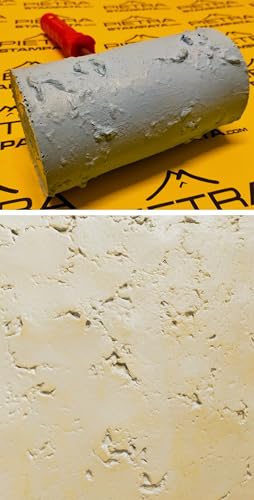 RULLO per intonaco muro cemento stampato PIETRA roccia Decorative TEXTURE ROLLER, modello Travertin, cm 17x9 circa