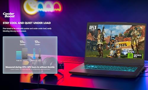 Image of msi Thin Gaming Laptop, 15.6 inch FHD 144Hz, Intel Core i5-13420H, NVIDIA GeForce RTX 4060, Gray (2025) (64GB RAM | 2TB PCIe SSD)