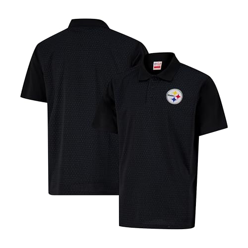 Ultra Game Adults NFL Official Super Soft Supreme Polo Shirt, Pittsburgh Steelers, Team Color, Medium