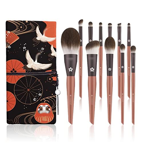Pinceau fard à joues anti-traces avec le kit complet pinceau poudre libre et yeux sans démarcation