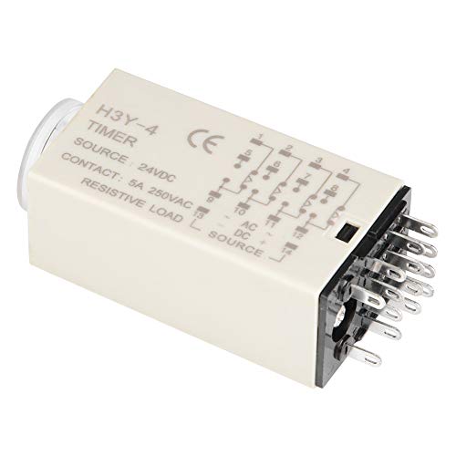 DC 24V H3Y 4 Relé de Tempo Retardo, Controle de Ponteiro de Temporizador Interruptor de Controle de