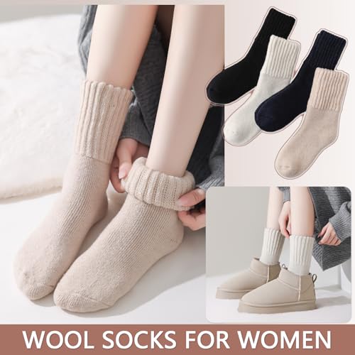 Marchare Women Wool Socks Boot Socks Winter Thick Warm Sock Cozy Crew For Women4