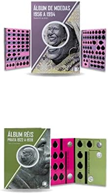2 Álbuns de moedas 1956 A 1994 Cruzeiro e Cruzado - 1922 a 1938 R...