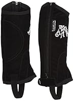 HKM -Kids- Reitletten Nubukimitat mit Elastikeinsatz, schwarz, 10, 558025