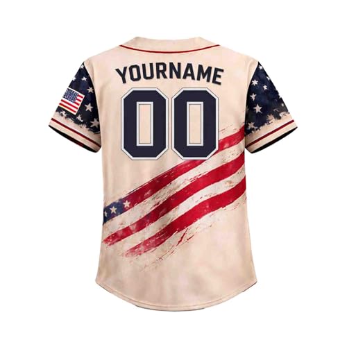 Camiseta vintage de béisbol con bandera americana y texto Freedom 1776 miniatura 3