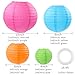 ZJHAI 16 Pcs Colorful Paper Lanterns, Multi-Color Chinese or Japanese Hanging Paper Lanterns Decorations for Party, Classroom, Wedding, Home Decorations(Size of 4, 6, 8, 10 In)