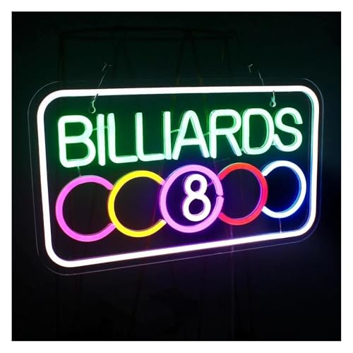 Enseigne lumineuse néon boule de billard au design apaisant