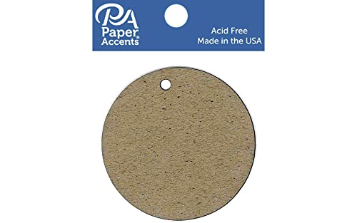 Chip Shape Tag 12pc Circle Natural